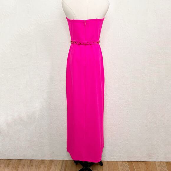 NWT Sachin + Babi Daniella Gown Electric Pink Formal Wedding Guest Column Size 4 - Picture 6 of 14
